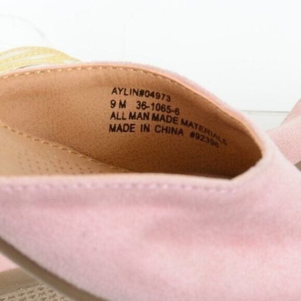 Comfortview Aylin Womens 9 Ballet Pink Gold Anklet Feminine Fairy Flats Shoes - Picture 7 of 7